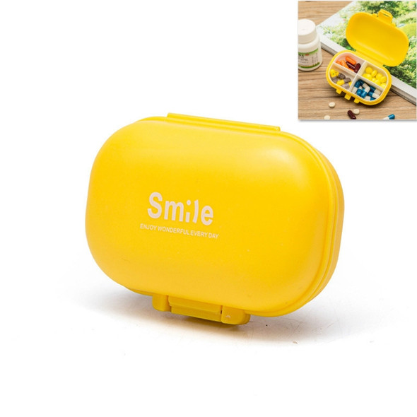 Portable Travel Pill Box Jewelry Storage Box(Yellow)