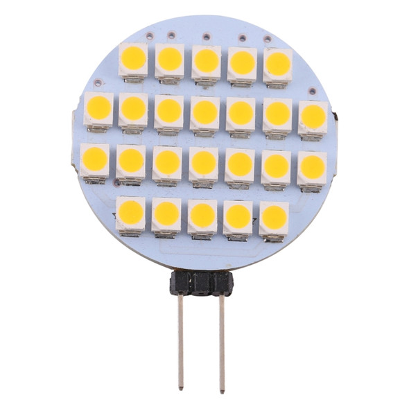 G4 24 LEDs SMD 3528 168LM 2800-3200K Stepless Dimming Energy Saving Light Pin Base Lamp Bulb, DC 12V (Warm White)