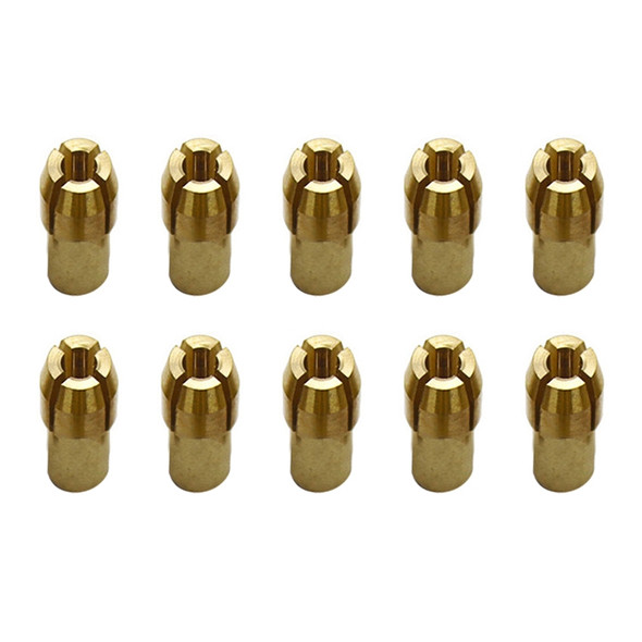 10 PCS Three-claw Copper Clamp Nut for Electric Mill Fittings，Bore diameter: 2.4mm