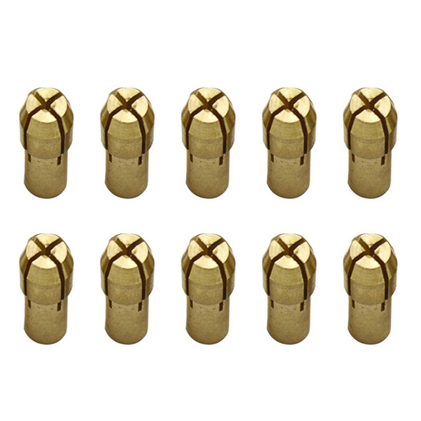 10 PCS Three-claw Copper Clamp Nut for Electric Mill Fittings，Bore diameter: 0.8mm