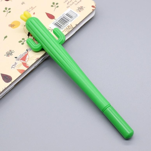 3 PCS Soft Cactus Gel Pen Creative Signature Office Stationery(Yellow Flower)