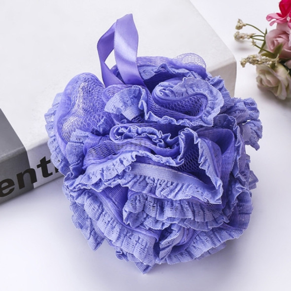 Thicken Lace Polyfoam Bath Ball Bath Flower with Rope(Purple)