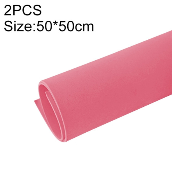 2 PCS Children's Handmade Foam Colored Paper Sponge Paper Rose Making Material, Size:50×50cm(Red)