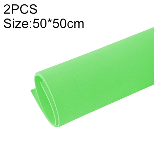 2 PCS Children's Handmade Foam Colored Paper Sponge Paper Rose Making Material, Size:50×50cm(Light Green)