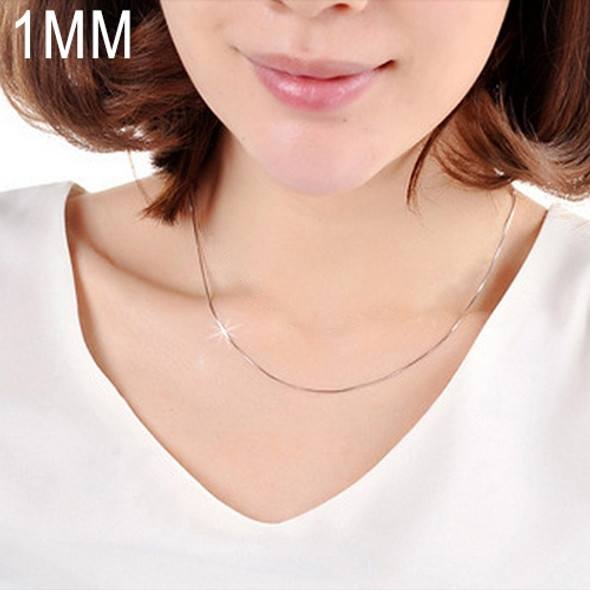 1MM Personality Fashion Silver Plated Snake Bone Chain(Silver length:24 inch)