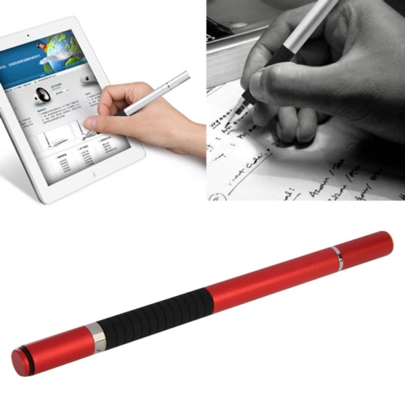 2 in 1 Stylus Touch Pen + Ball Pen, For iPhone 6 & 6 Plus / 5 & 5S & 5C, iPad Air 2 / iPad mini 1 / 2 / 3 / New iPad (iPad 3) / iPad and All Capacitive Touch Screen(Red)