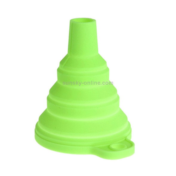 Silicone Colander Mini Foldable Funnels Hopper(Green)