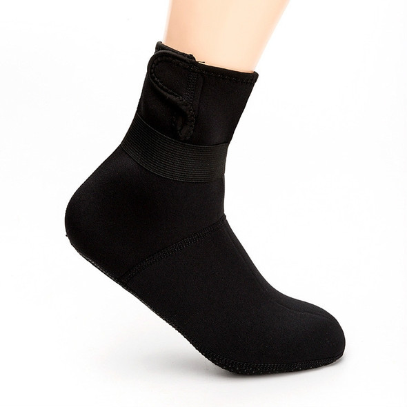 Lengthened Version Non-slip Anti-stab Diving Socks Beach Socks, Size: M（36-37 Yards）(Black)