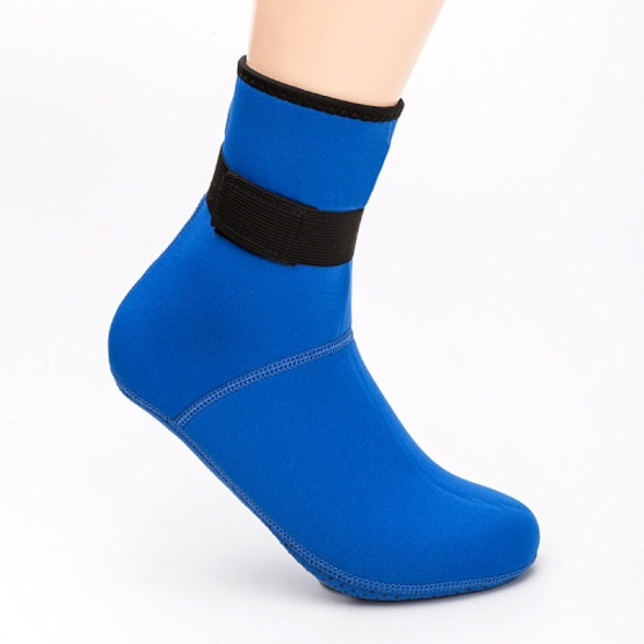 Lengthened Version Non-slip Anti-stab Diving Socks Beach Socks, Size: XL（40-41 Yards）(Blue)
