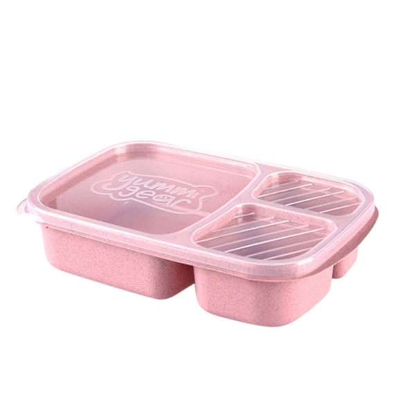 Square Three-Layer Thermal Box Lunch Box(Pink)