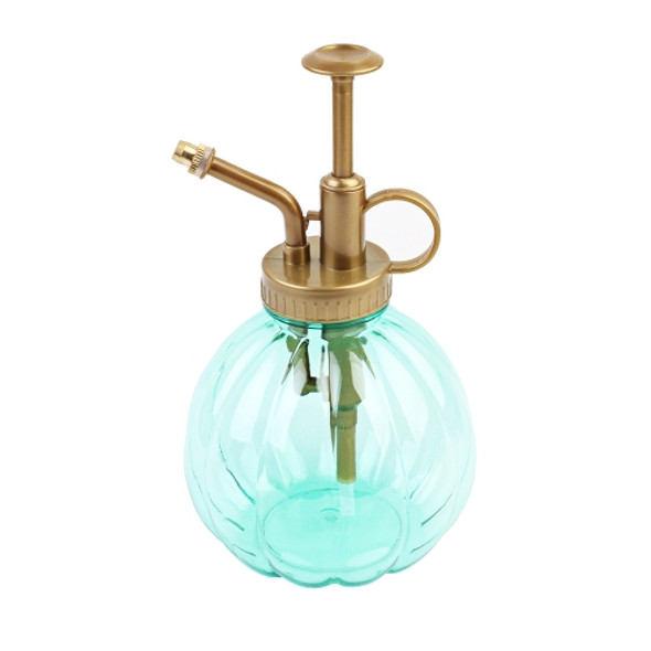 350ml Pumpkin Plastic Gardening Pot Antique Bronze Vintage Style Plants Watering Hand Pressure Spray Craft Bottle(Green)