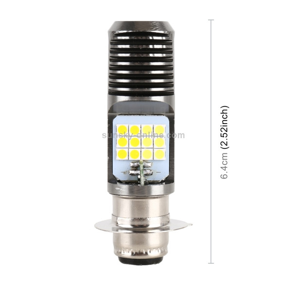 PX15D DC12V / 7.4W Motorcycle LED Headlight with 24LEDs SMD-3030 Lamp Beads (Yellow + White)