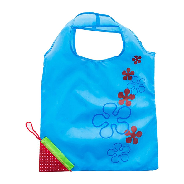 2 PCS Creative Strawberry Shopping Reusable Folding Reusable Grocery Shopping Bag(Blue)