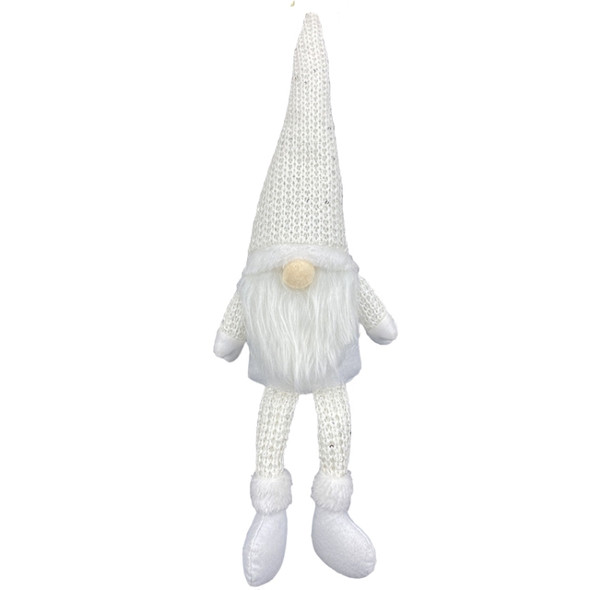 Christmas Decorations Dolls Faceless Elderly Dolls Window Decorations(White)