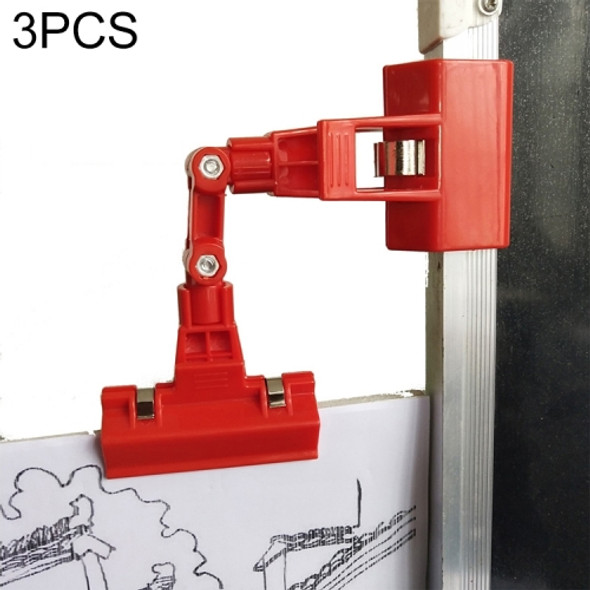 3 PCS Fine Art Painting Copy Clip Sketch Label Double Head Mechanical Clip(M-Red)