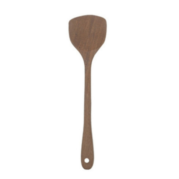 Long Handle Unpainted Chicken Wings Wooden Spatula Kitchen Utensils, Style:Large Spatula