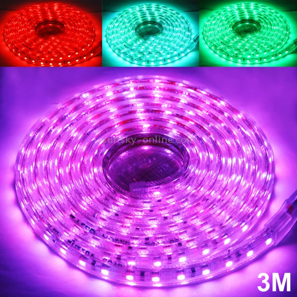 Casing Waterproof  Rope Light, Length: 3m, RGB Light  5050 SMD LED, 60 LED/m, AC 220-240V