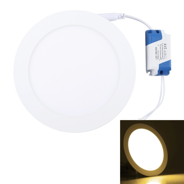 12W 17cm Round Panel Light Lamp with LED Driver, 60 LED SMD 2835, Luminous Flux: 860LM, AC 85-265V, Cutout Size: 15.3cm(Warm White)