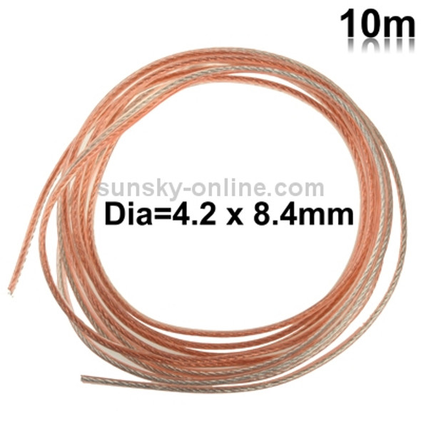 10m 12AWG RVB Flexible Audio Speaker Cable, Outside Diameter: 4.2 x 8.4mm