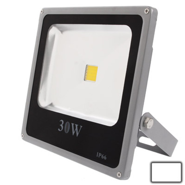 30W High Power Waterproof Floodlight, White Light LED Lamp, AC 85-265V, Luminous Flux: 2700lm