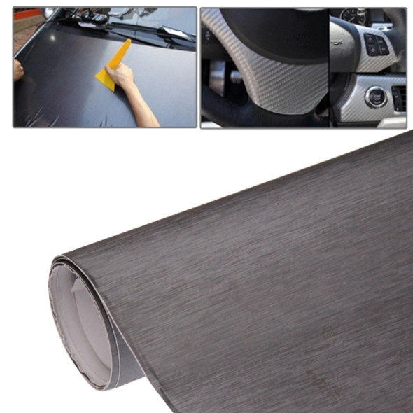 Protective Decoration Car 3D Carbon Fiber PVC Sticker, Size: 152cm(L) x 50cm(W), Grey(Grey)