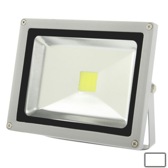 20W High Power Floodlight Lamp, White LED Light, AC 85-265V, Luminous Flux: 1600-1800lm