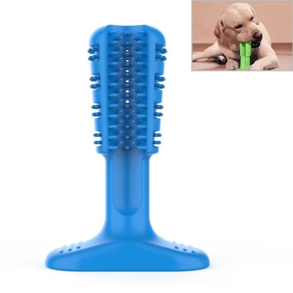Rubber Molar Stick Toothbrush for Dogs, Size: L(Blue)