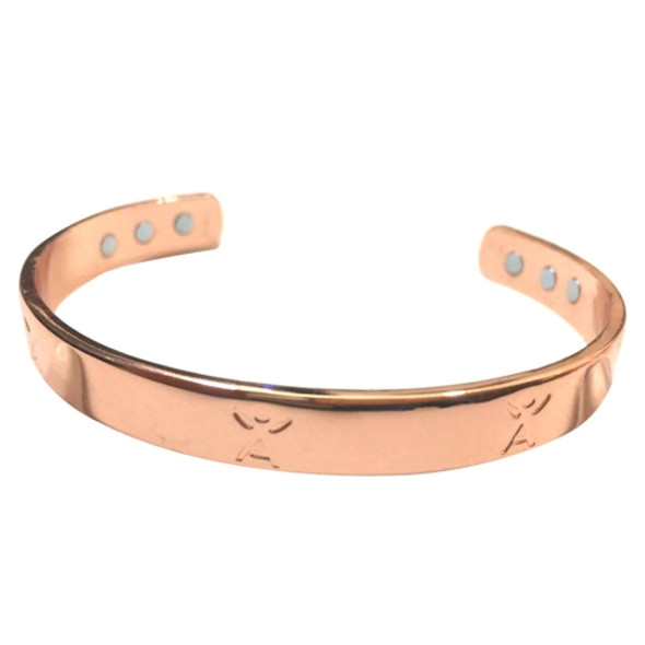 Europe and America Style Lovers Open Bracelet Rose Gold Plating Magnetic Health Bracelet, Size: 8mm*17cm