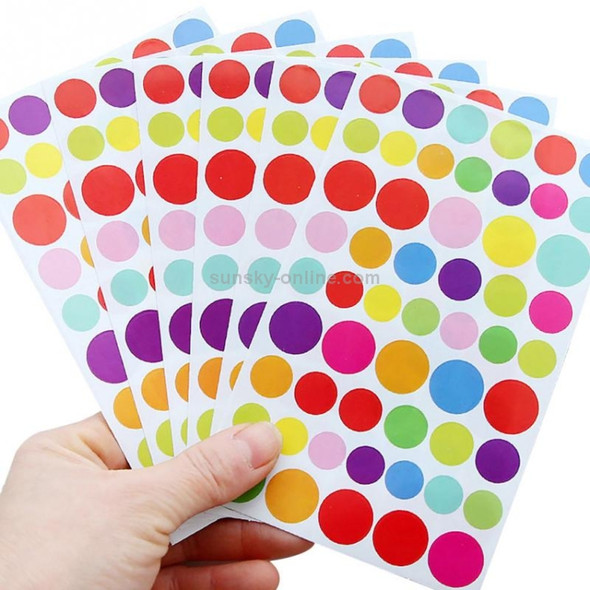 100 PCS Circle Pattern Creative Children DIY Album Diary Watercolor Decorative Sticker