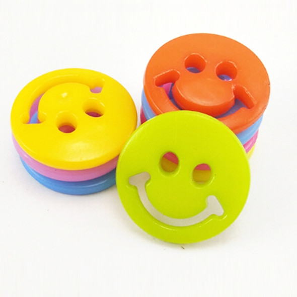400 PCS Smile Face Resin Children Sweater Buttons Sewing Buttons in Bulk , Random Color, Diameter: 15mm