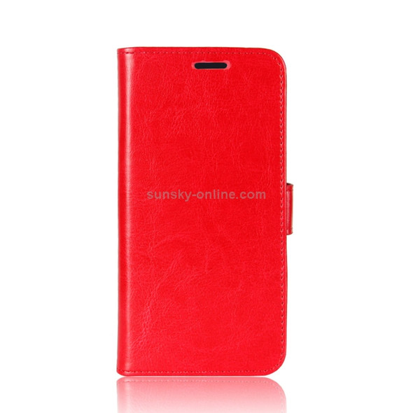 For HTC Desire 12  PU + TPU Crazy Horse Texture Horizontal Flip Leather Case with Wallet & Holder & Card Slots(Red)