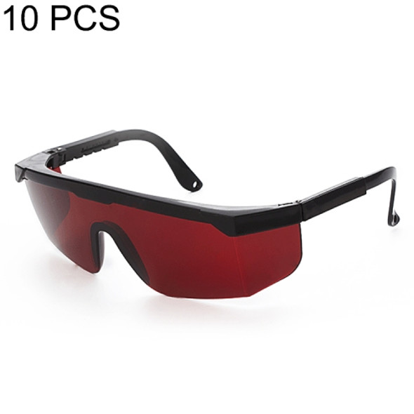 10 PCS Laser Protection Glasses Goggles Working Protective Glasses (Red)