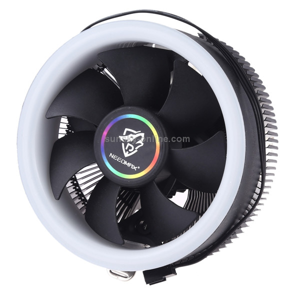 3 Pin Computer Components Chassis Fan Host Silent Cooling Fan with RGB Color Light for Intel: 1775 1366 1150 1151 1155 1156 (AMD: 754 939 AM2 AM2+ AM3 AM3+)