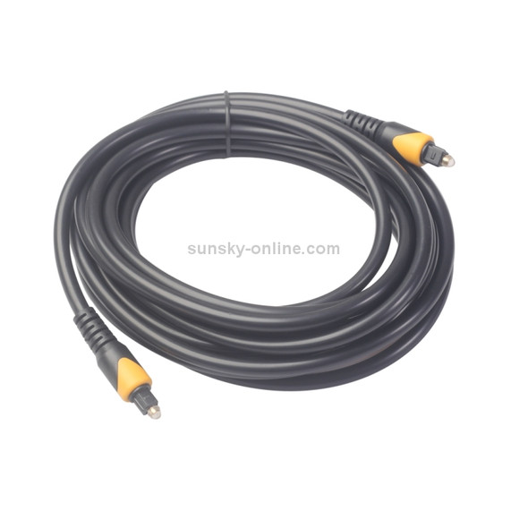 QHG01 SPDIF Toslink PVC Double Color Optic Audio Cable, Length: 5m