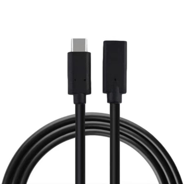 100W 20V 5A USB-C / Type-C Female to USB-C / Type-C Male 4K Ultra-HD Audio and Video Synchronization Data Cable Extension Cable, Cable Length: 1m (Black)