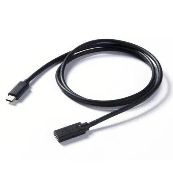 100W 20V 5A USB-C / Type-C Female to USB-C / Type-C Male 4K Ultra-HD Audio and Video Synchronization Data Cable Extension Cable, Cable Length: 1m (Black)