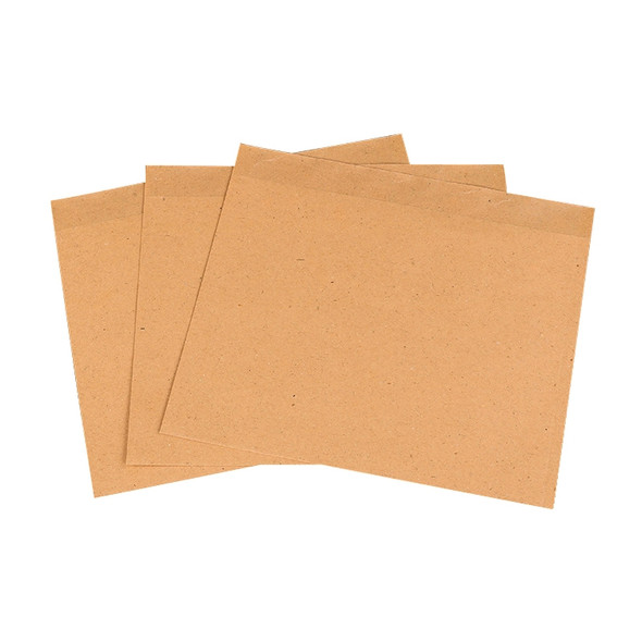 100 PCS Disposable Oil-proof Kraft Paper Bag Food Grade Oil-proof Moisture-proof Bag, Size: 25x28cm