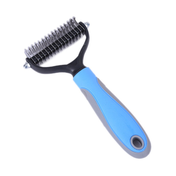 Pet Comb Beauty Cleaning Supplies Dog Stainless Steel Dog Comb, Size: 18x5cm (Blue)