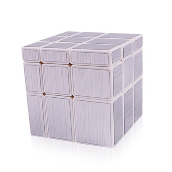 Zhisheng Ice Unicorn 3rd-Order Brushed Mirror Brain Speed Puzzle Magic Cube (Silver + White)