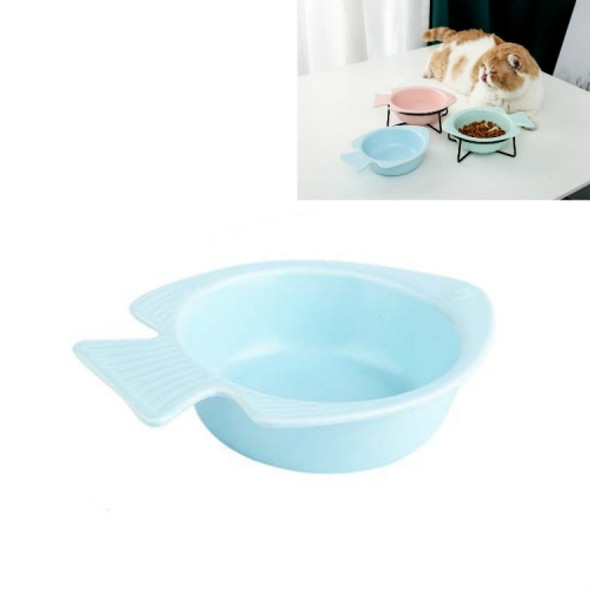 Cat Bowl Dog Pot Pet Ceramic Bowl, Style:Bowl(Blue)