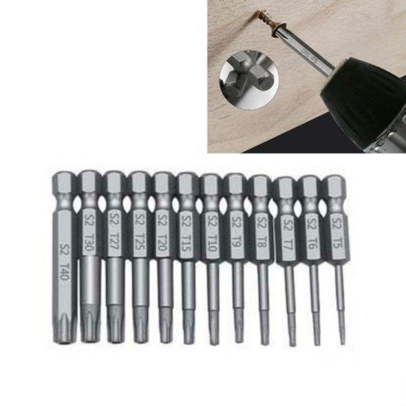 12 PCS 50mm Plum Blossom Hollow Bit Multifunctional Peeling Bit Set