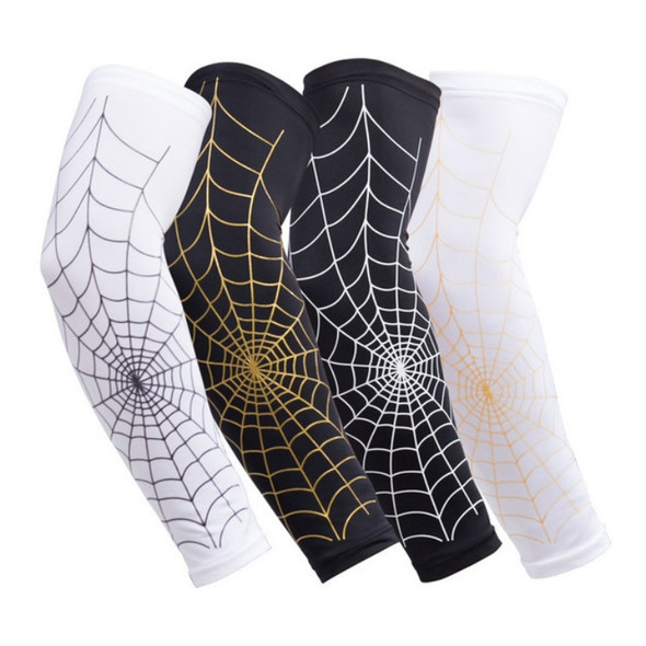 Professional Basketball Sports Spider Web Arm Guards Anti-skid Lengthened Elbow Guards, Size:M(Random Color Delivery)