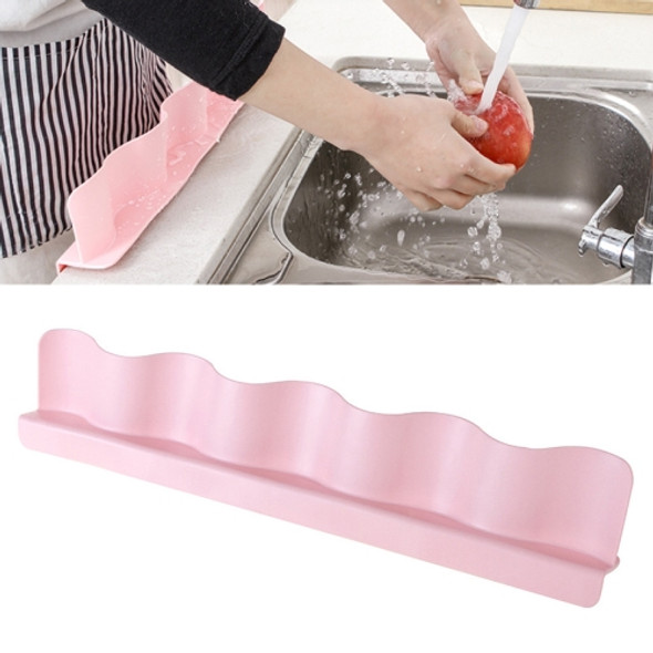 Home Kitchen Sucker Type Splash Guard Flap Kitchen Tool Water Separator(Pink)