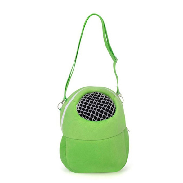 Pet Bag Small Pet Hamster Carrier Pure Color Leash Travel Bag, Size:L(Green)