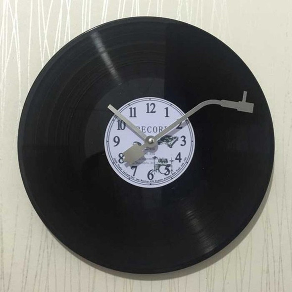 12 Inch Vinyl Record DIY Wall Clock Retro Vintage Record Clock(White  Numbers)