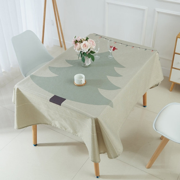 Household Encrypted Linen Waterproof Tablecloth, Size:60x60cm(White Tress)