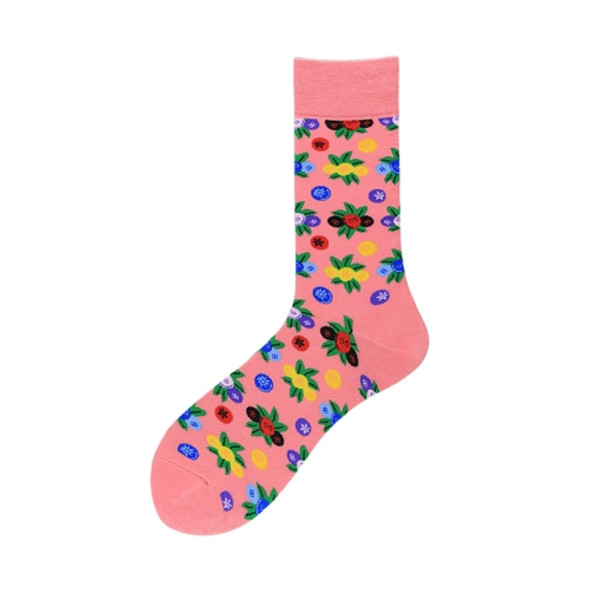 3 Pairs Geometric Camouflage Abstract Pattern Series Colorful Tube Male Socks, Type:1903-6(EUR 39-46)