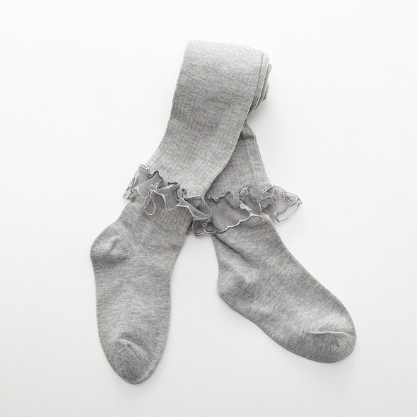 Baby Lace Leggings Children Dance Socks Tight Pantyhose, Size:2XL(Grey)