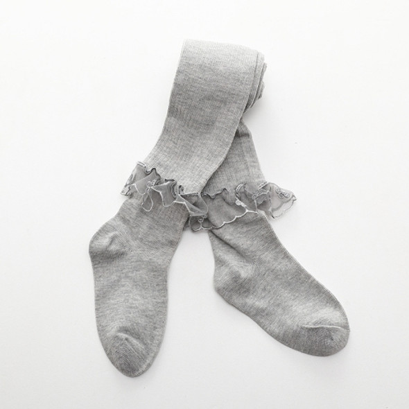 Baby Lace Leggings Children Dance Socks Tight Pantyhose, Size:2XL(Grey)