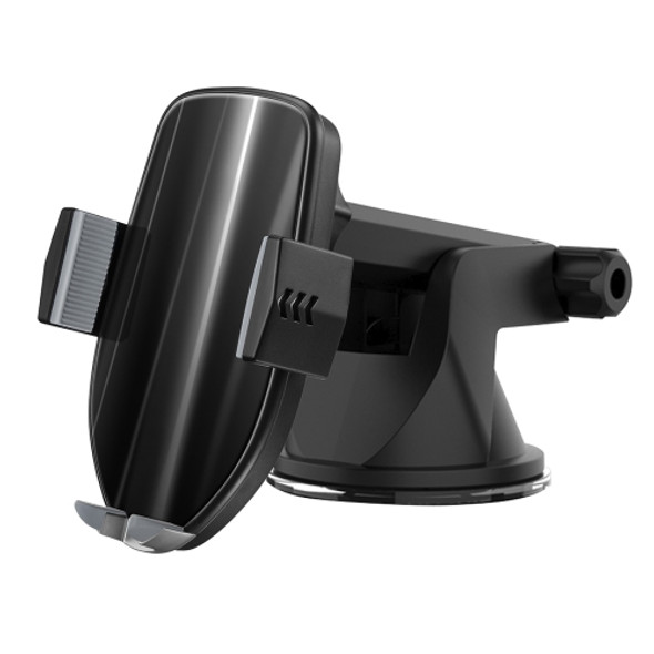 HAMTOD M22 10W 360 Degree Rotation QI Intelligent Sensor Car Wireless Charging Holder with Suction Cup(Black)